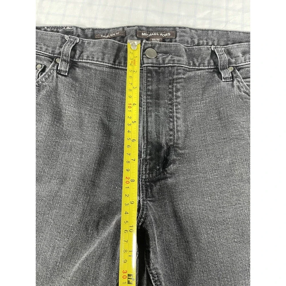 Michael Kors Parker Slim Fit Jeans Men's 38x32 Gray American Milled Denim